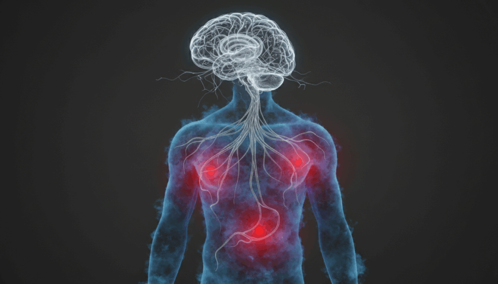 Visual representation of somatic symptom disorder mind body connection