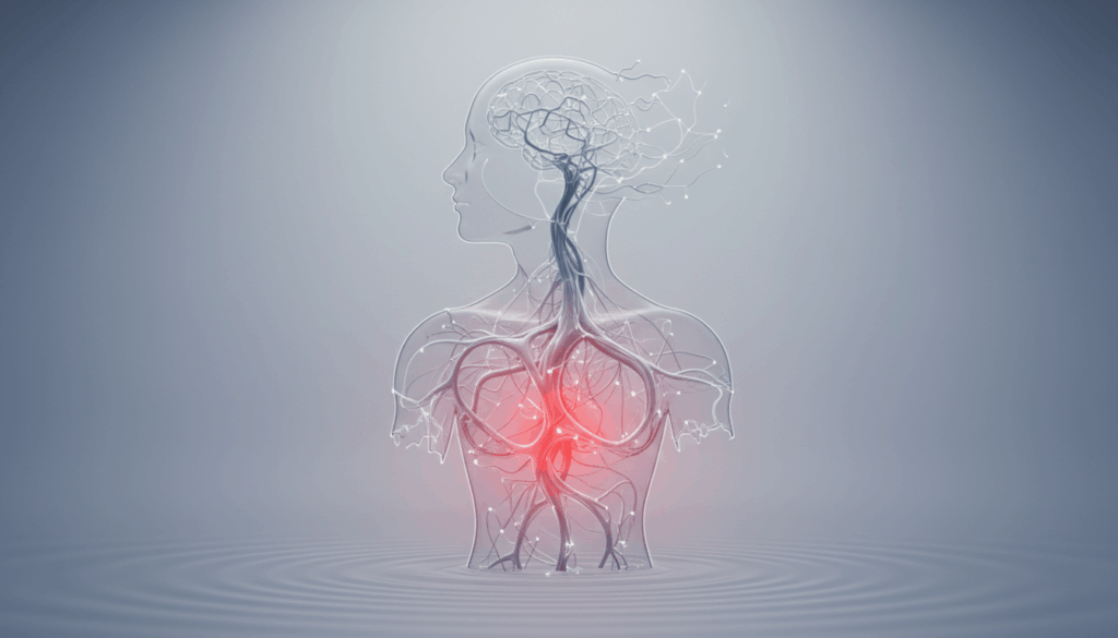Visual representation of somatic symptom disorder mind body connection